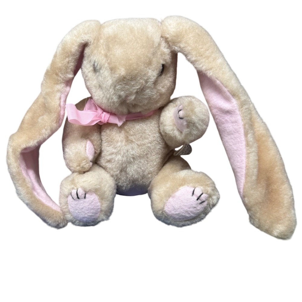 Wang's Int'l Bunny Rabbit Plush Stuffed Animal Long Ears Pink Bow‎ Cute